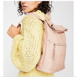 Free People Lennon Washed Backpack Leather